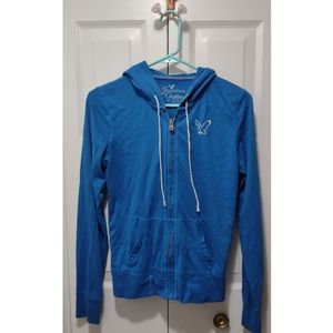 Y2K American Eagle Vintage Blue Hoodie Small